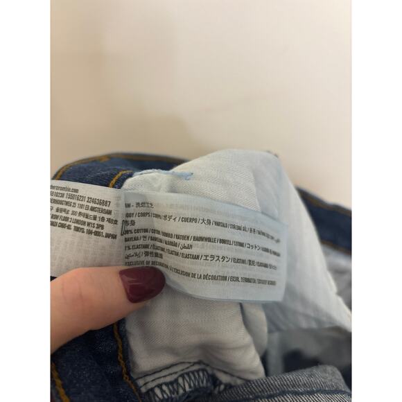 Abercrombie & Fitch 90s Straight Jeans Womens 29 8 Short 8S Ultra High Rise Blue - Picture 4 of 4